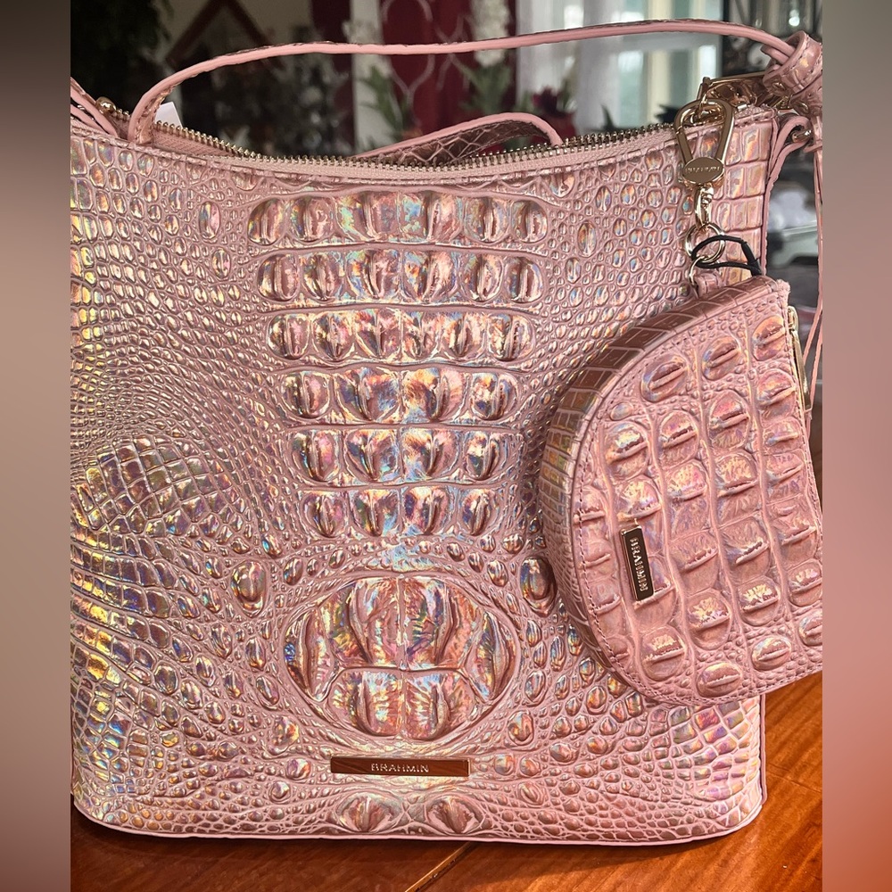 NWT Set Brahmin Katie Crossbody & Britt Wallet in ROSE GOLD Melbourne